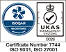 ISO9001 UKAS認定及びISOQARシールドマーク